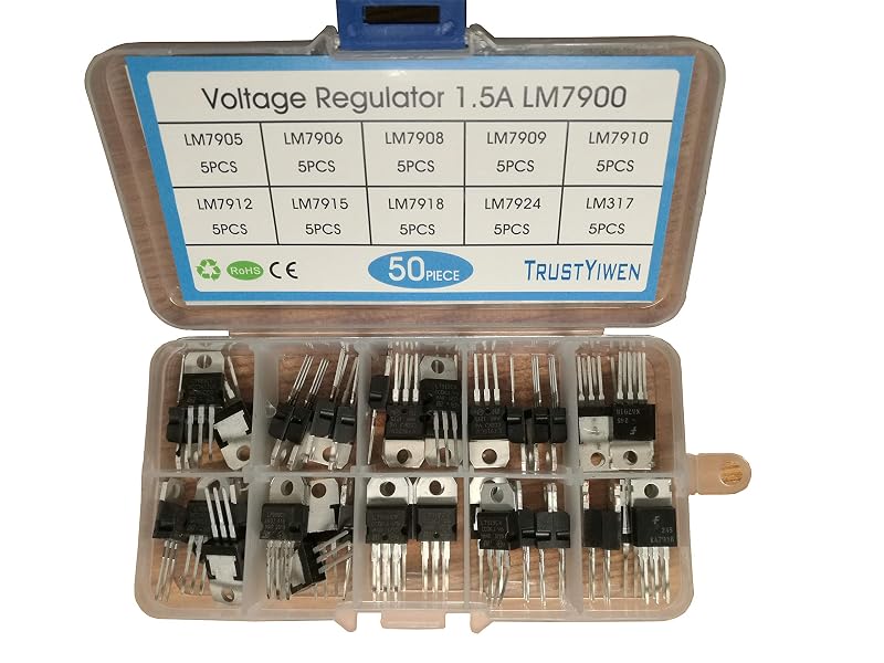 Kit de reguladores de tensão Gernal LM79xx e LM317 TO-220 1,5 A – 50 unidades