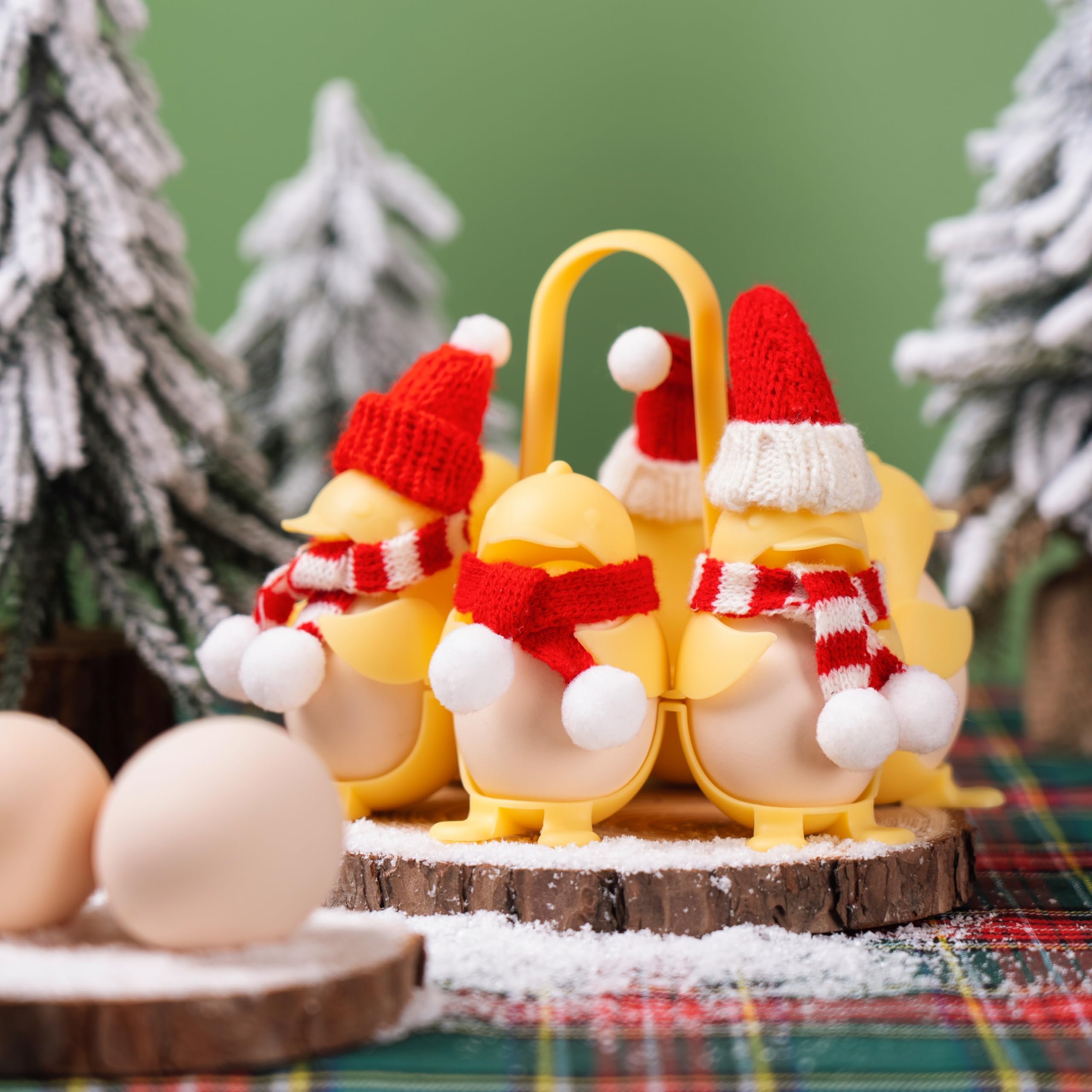 YELLOW DUCK DESIGN, Cooks 6 Eggs at a Time Dishwasher Safe, Hard Boiled Egg Holder, Makes Hard or Soft Boiled Eggs