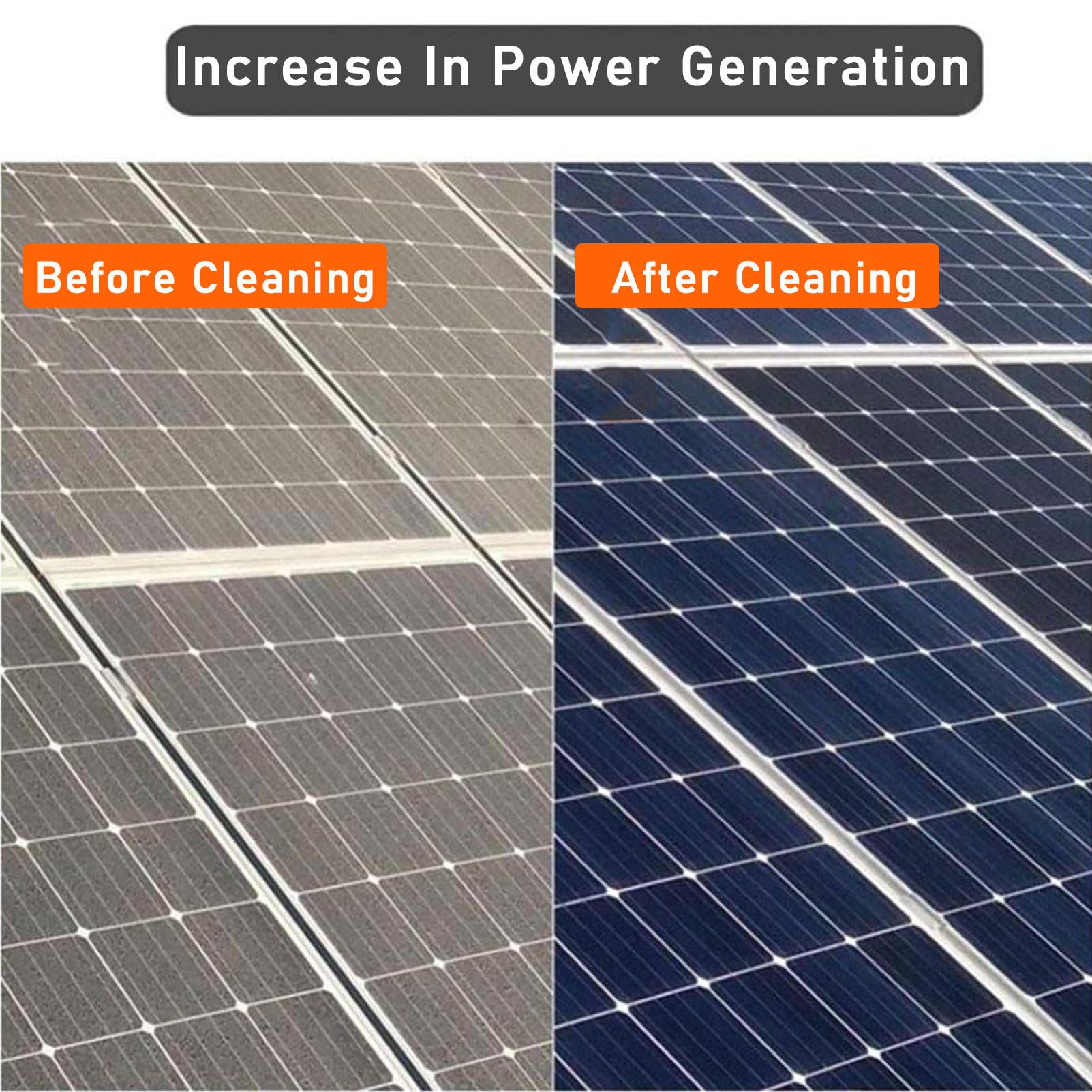 Teles - Bastones de limpieza de ventanas de 3 12 m, cepillo ajustable para paneles solares, poste de 5 m con cabezal de cepillo de 35 cm, ideal para limpieza fotovoltaica y zonas de difícil acceso