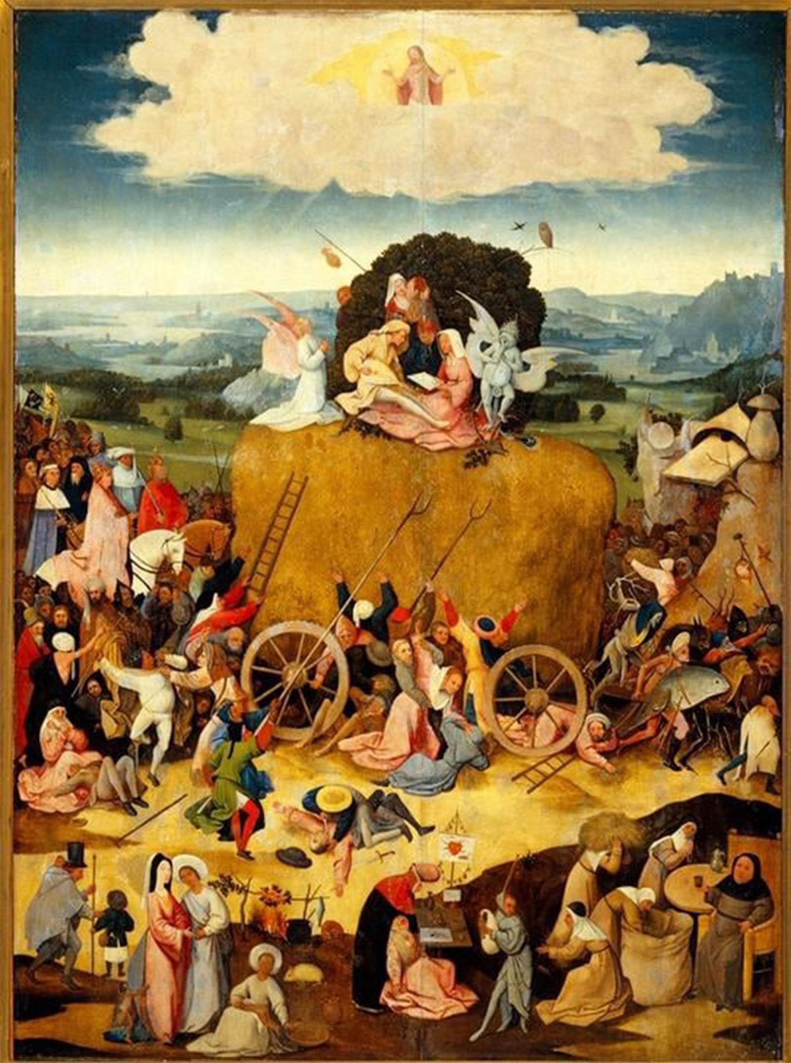 POSTERIIk Famous Animal Posters Vintage Picture Central of the of the Temptation of St. Anthony by Hieronymus Boske Modern Wall Decor for Home Decor 60x90cm
