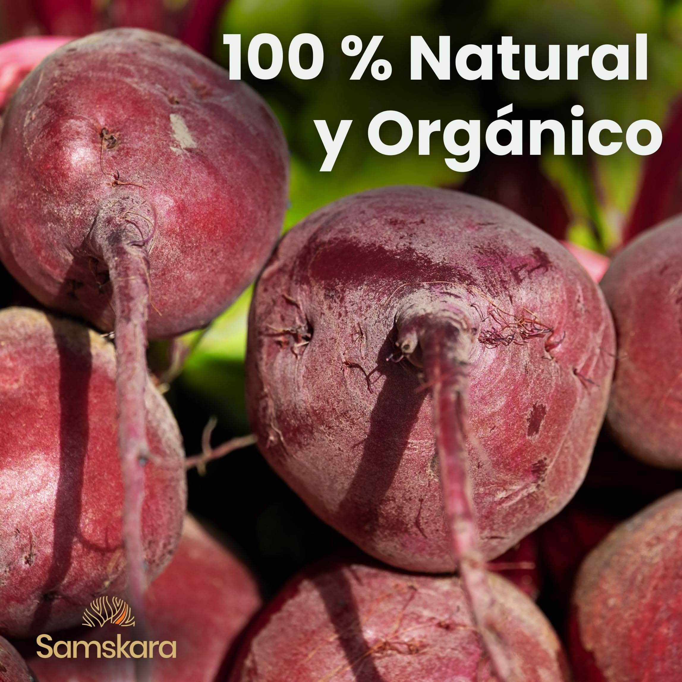 Remolacha en Polvo Ecológica | Samskara Superfoods | Certificado Orgánico BIO | Antioxidantes y Fibra Dietética | Raíz de Remolacha Ideal para Zumo, Pink Latte y Suplementos Naturales (1 kg)