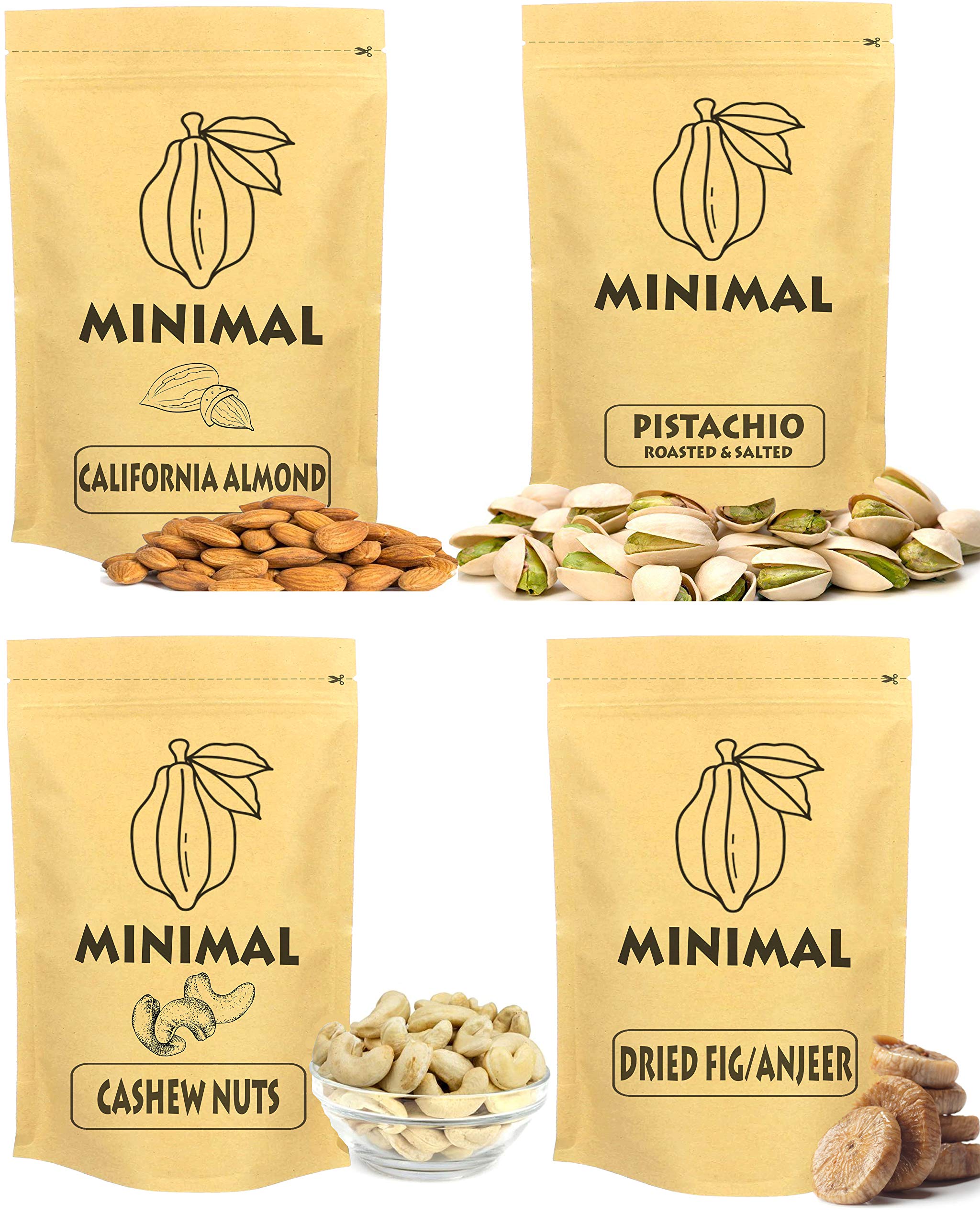 Minimal Dry Fruit Combo Pack(Pista,Dried Fig,Almond,Cashew),800g (B08KJDWCLR) Amazon Price History, Amazon Price Tracker