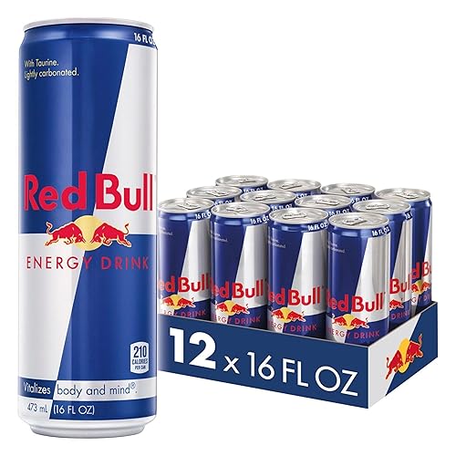 Red Bull Energy Drink with 151mg Caffeine plus Taurine & B Vitamins, 16 Fl Oz, Pack of 12 Cans - 16 Fl Oz, 12pk