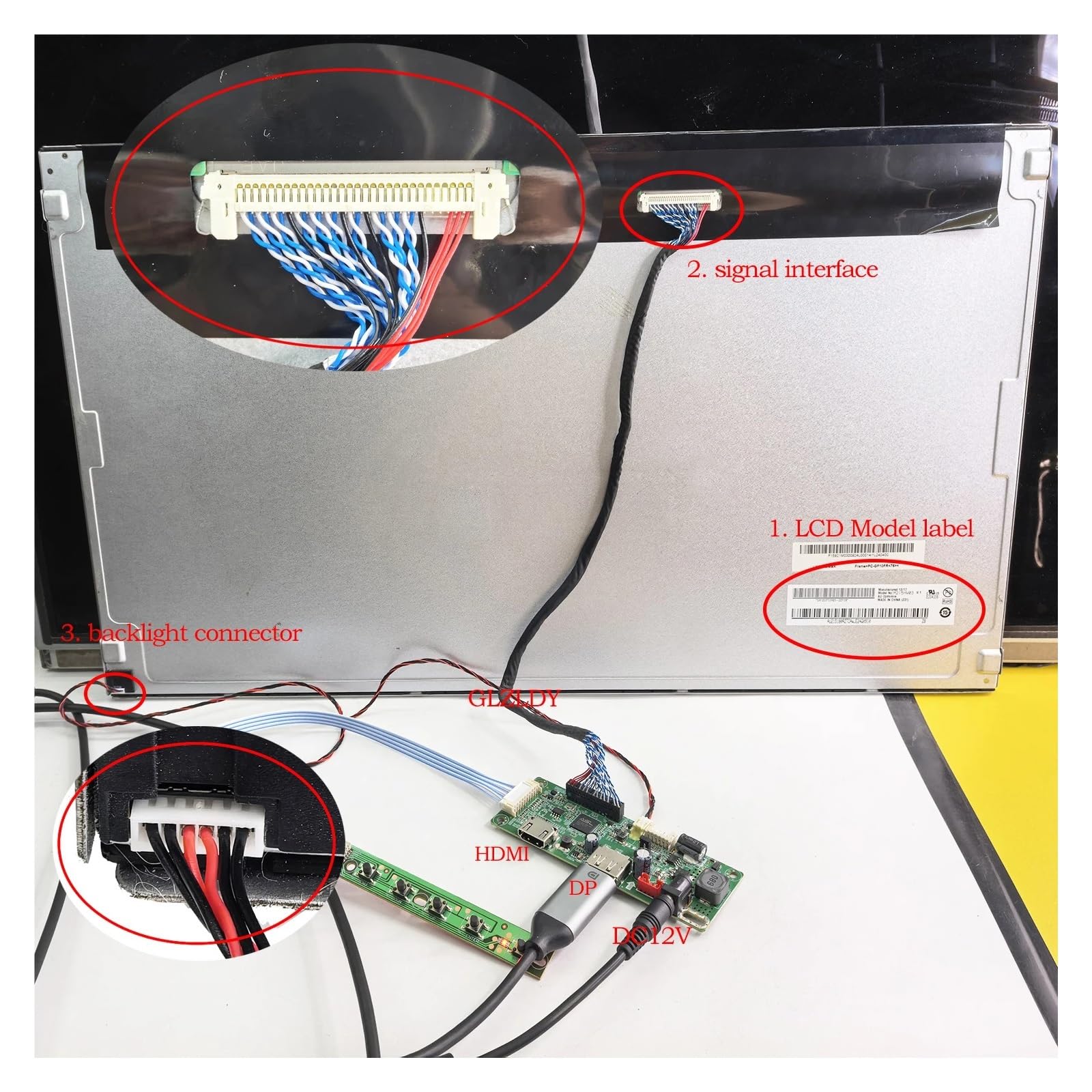 Display A LED Kit Display PC HDMI DP Kit Scheda Driver Di Controllo Monitor Driver EDP | IMac LM215WF3-SLS1 TLG1 1920 * 1080 LVDS 30P for 21,5 pollici(Other 1920x1080 LED)