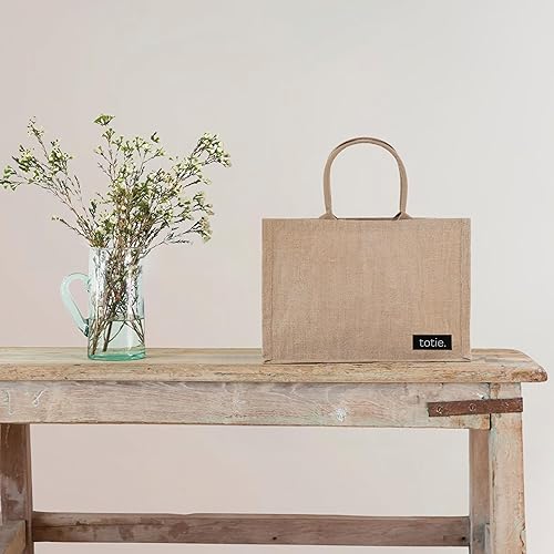 Miniatura 9 de totes. Bolsas de arpillera grandes - Bolsas de arpillera con asas - Bolsas de regalo de arpillera - Bolsas de yute - Bolsas de yute con asas