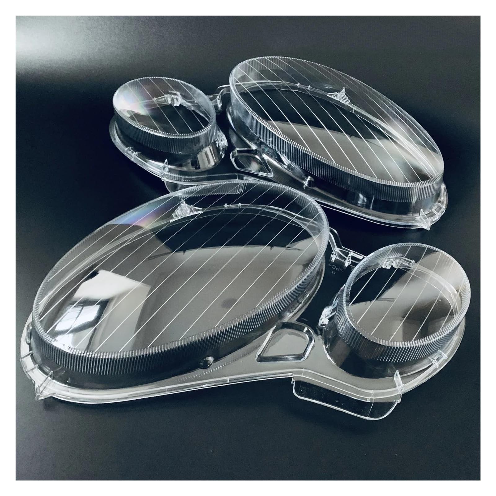 Copriobiettivo Coprilente Per Fari Anteriori Auto Per Mercedes Per Benz Classe E W211 E240 E200 E350 E280 E300 2002-2008 Paralume Trasparente Copri Faro Anteriore Auto(sinistra e destra)