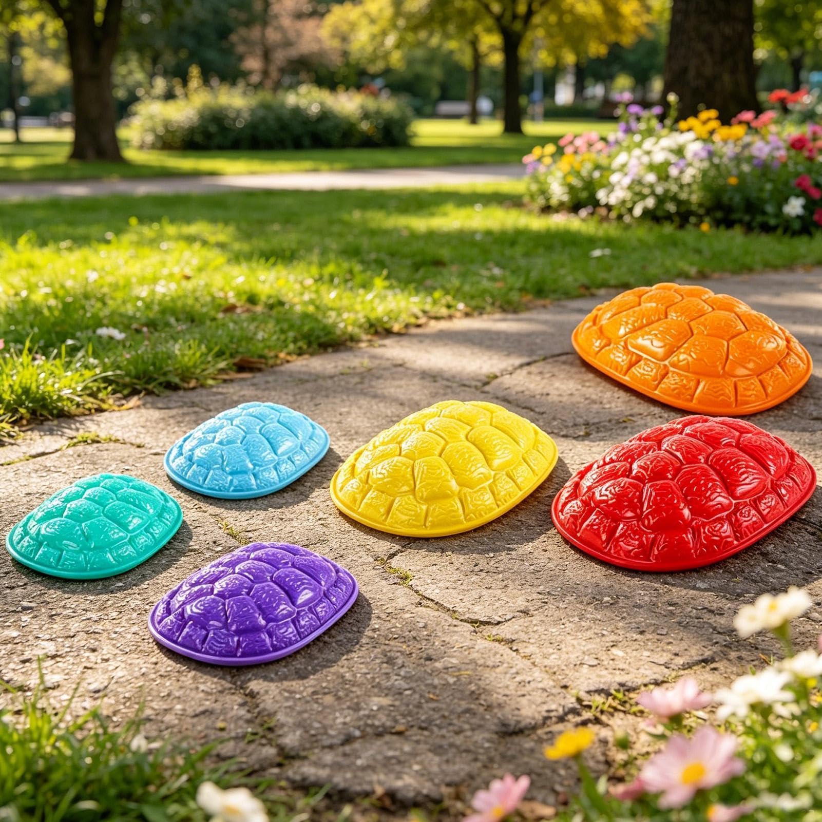 Piedras De Paso Para Niños 6 Piezas Coloridas Apilables de Coordinación
