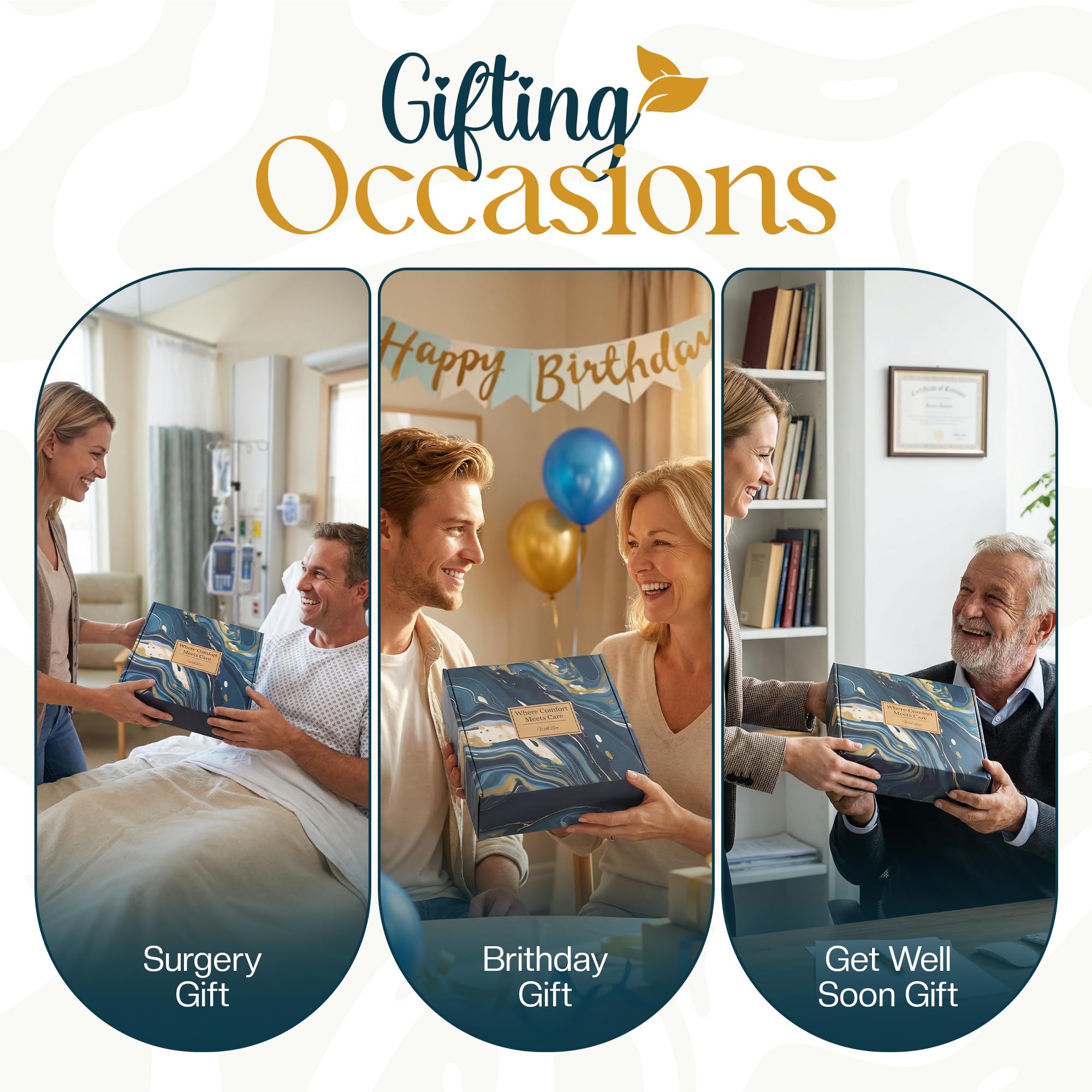 Get Well Soonman Geschenkkorb, Pflegeset für Männer, Feel Good Soon Geschenke, Heiße Kalte Verpackung, Nach Operationen, Krebsgeschenke, Beileidsgeschenkkorb, Fühlen Sie sich besser, Kranker Freund