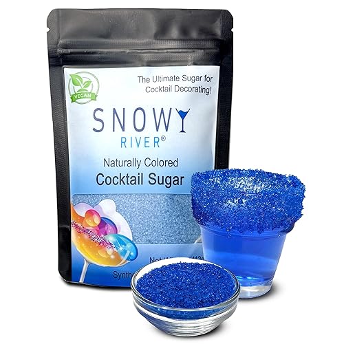 Miniatura 36 de Snowy River Purple Cocktail Sugar - Rimmer de cóctel morado de color natural certificado Kosher (botella de 2 onzas, cristal mediano) America,Brillo