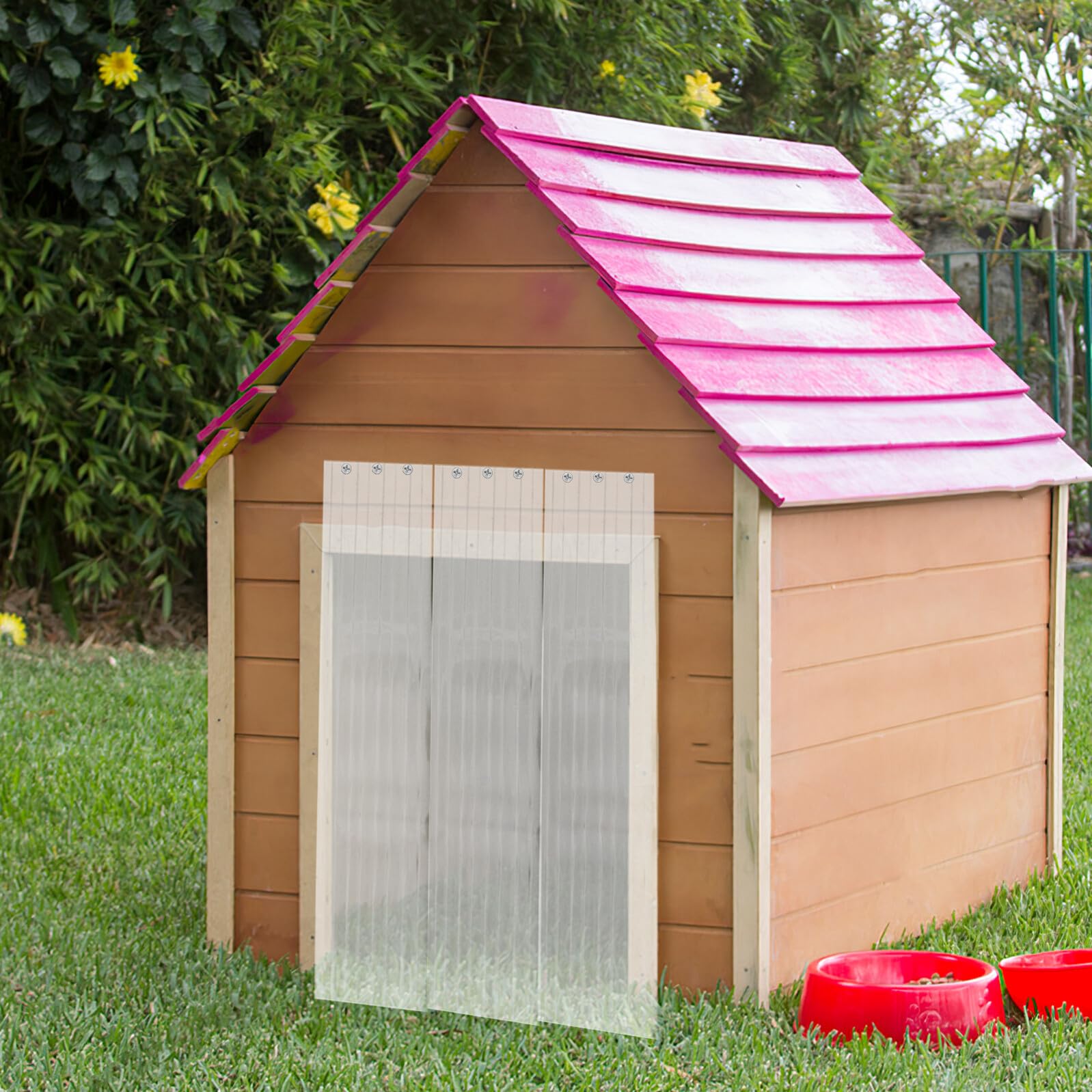 Clapet de Porte PVC Transparent pour Niche Chien, Volet Souple