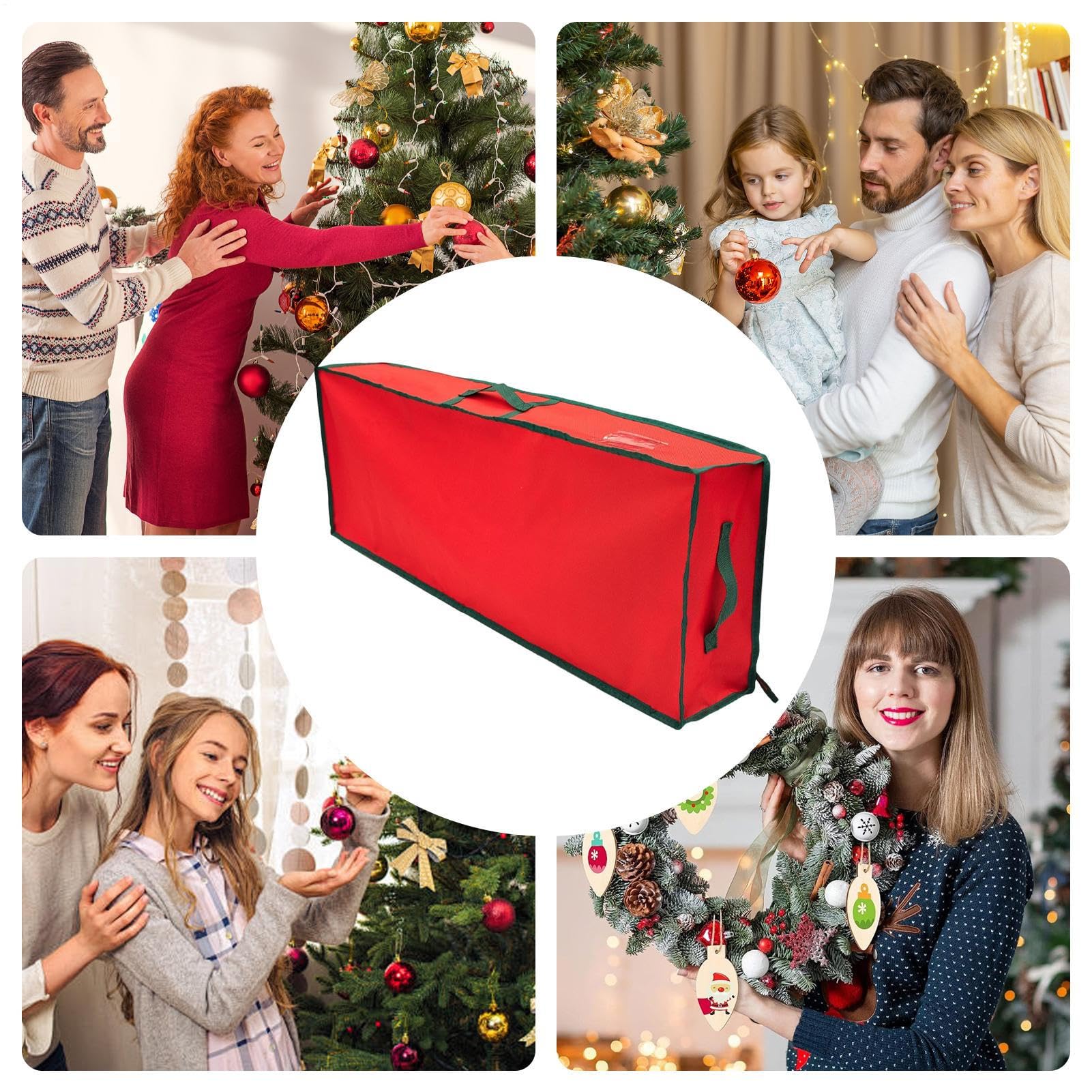 Geschenkpapier-Organizer, Polyethylen, 104 x 36 x 16 cm, große Aufbewahrungsbehälter mit Griff-Innentaschen, Geschenkpapierrollenhalter für Zuhause, Unterbett, Keller, Garage, Schrank