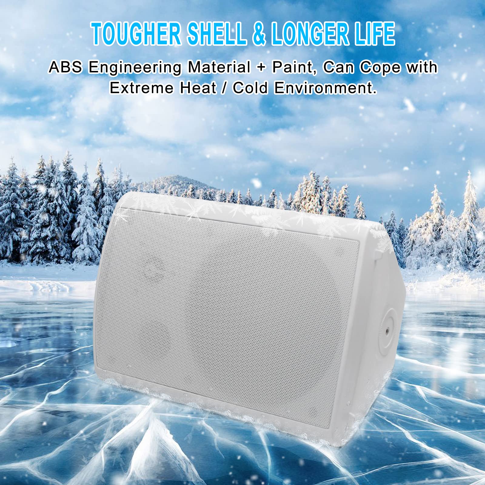 Herdio 600W 6,5" Bluetooth Altoparlanti da esterno 4 pezzi bianco
