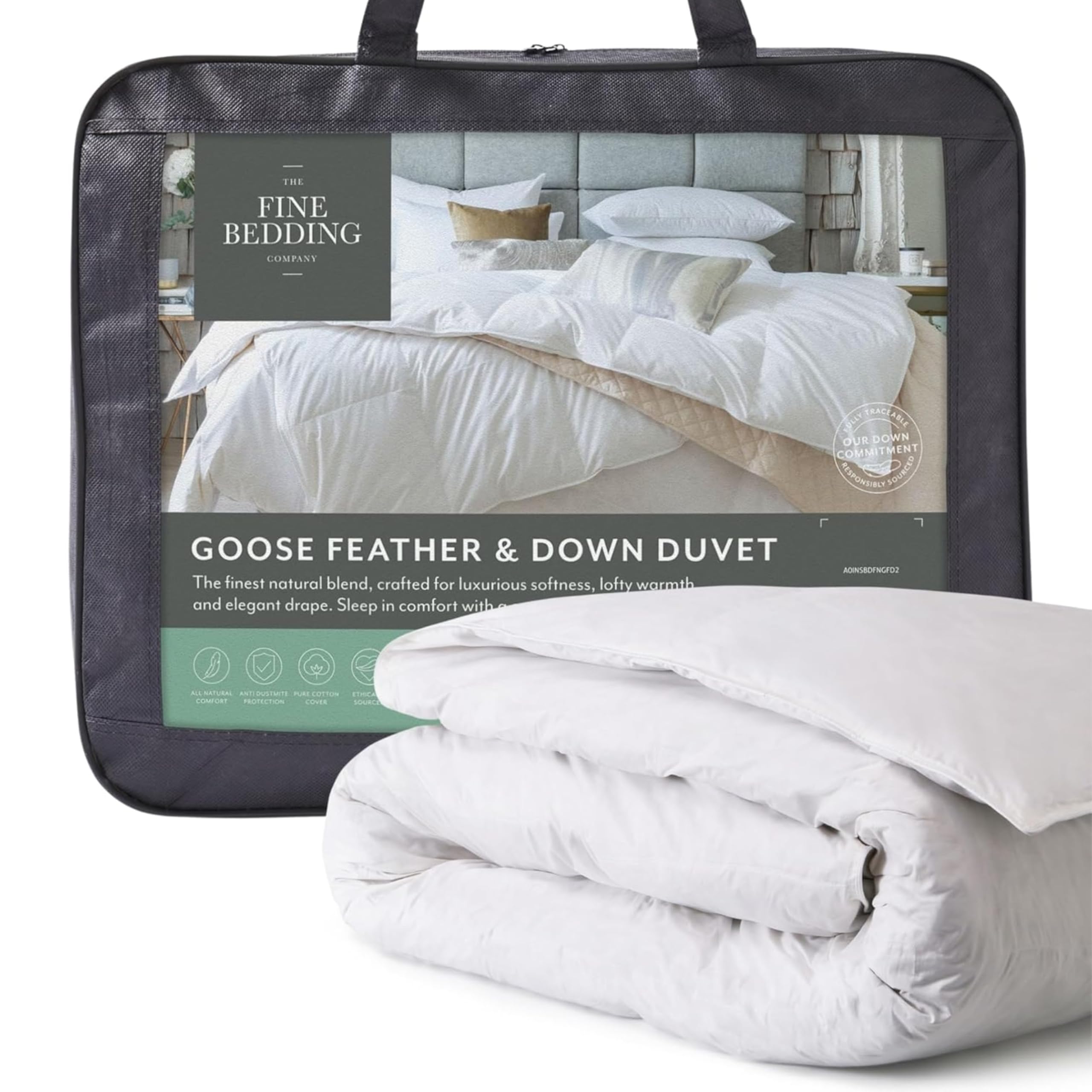 The Fine Bedding Company Goose Feather & Down Duvet 13.5 Tog - Single