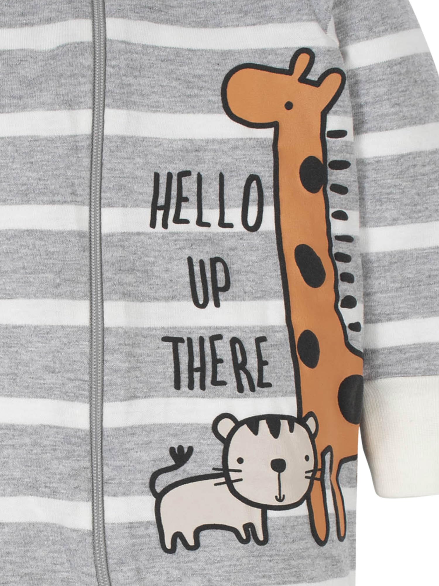 Gerber - Juego de 4 pijamas tipo mameluco con diseño de la jungla para bebé niño