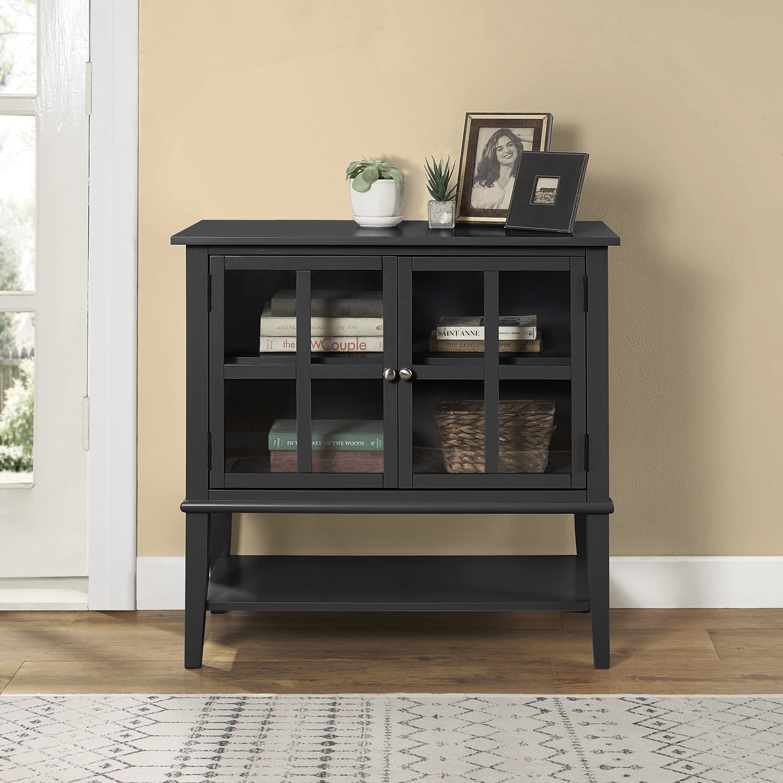 Dorel Home Storage Cabinet, Black, One Size