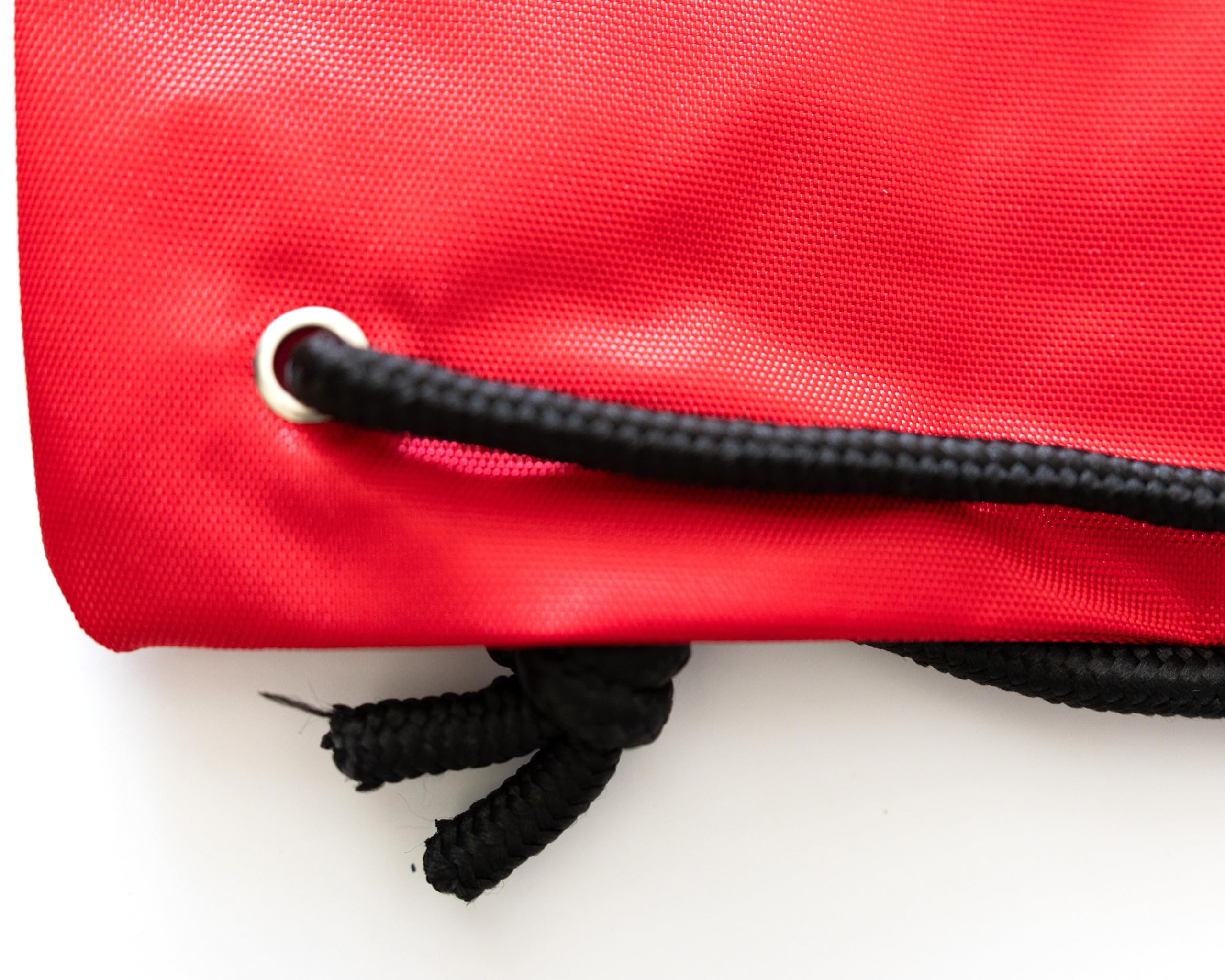MediCounter Sac de secours avec cordon de serrage (42 x 49 cm) avec poches extérieures et intérieures zippées et étiquette d'informations - Résistant à l'eau - Rouge