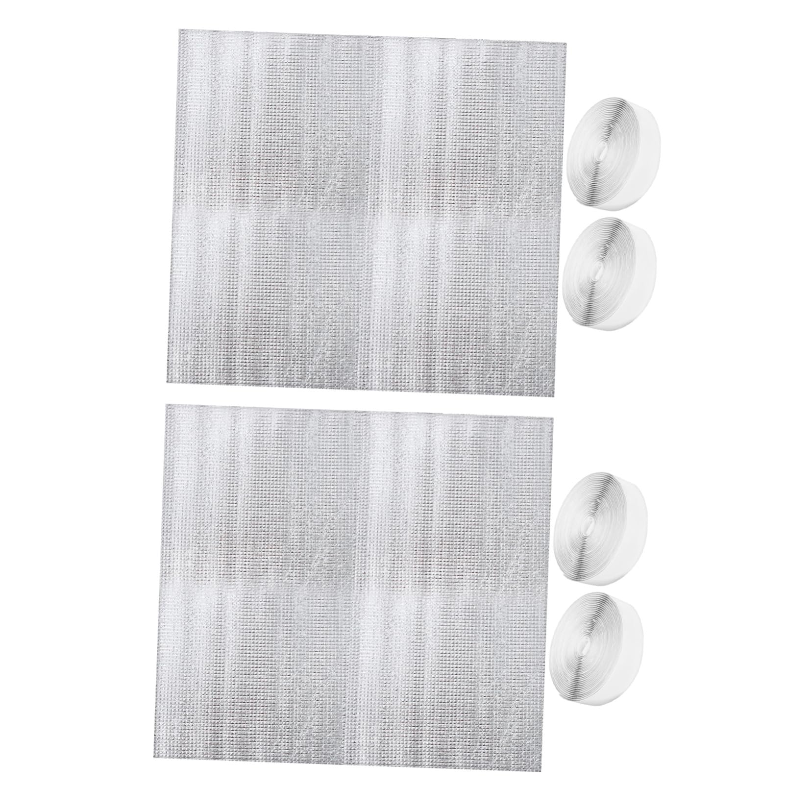 Homoyoyo 2sets Copertura per Soffitta per Ventilazione Soffitto Isolante in Alluminio Guarnizione per Ventilatore per Soffitto Camper Garage Argento