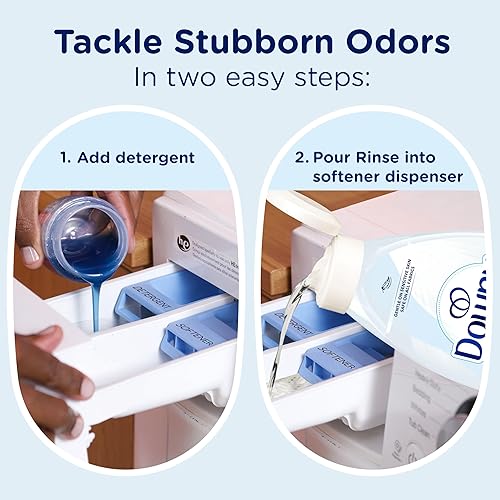 Miniatura 7 de Downy Removedor de olores y suavizante de telas sin enjuague y refrescante, sin fragancia, 48 onzas líquidas, sin tintes ni perfumes pesados