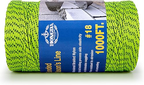 Miniatura 21 de HONGDA Líneas de cuerda de mampostería profesional, 500 pies #18 de nailon trenzado de nailon mason, cuerda duradera y versátil para proyectos
