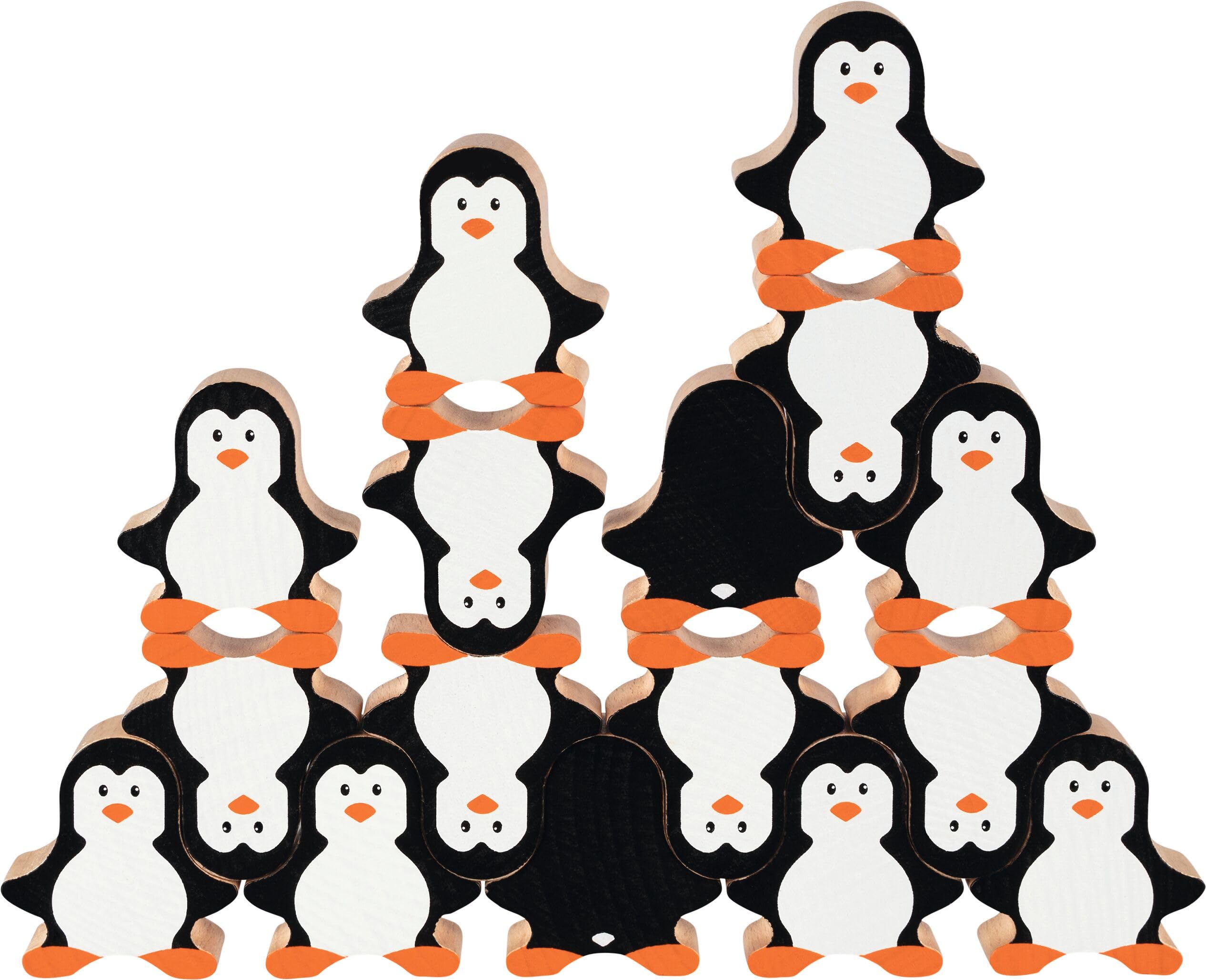Goki - Penguin Stacking and Lace Toys, Colour (Multicoloured) (58683)