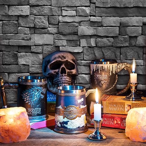 Miniatura 5 de Chuangdi Camino de ladrillo de 4.5 x 9 pies, novedoso camino de pared de ladrillo, decoración de princesa, suministros de fiesta para Halloween,