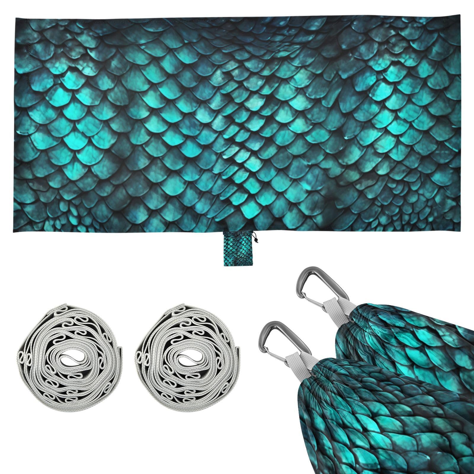 ATTX Python Skin Pattern Camping Hammock - Lightweight & Portable Hammocks, Heavy Duty 330lbs Capacity for Indoor, Hiking, Backpacking, Travel, Backyard, Beach#476