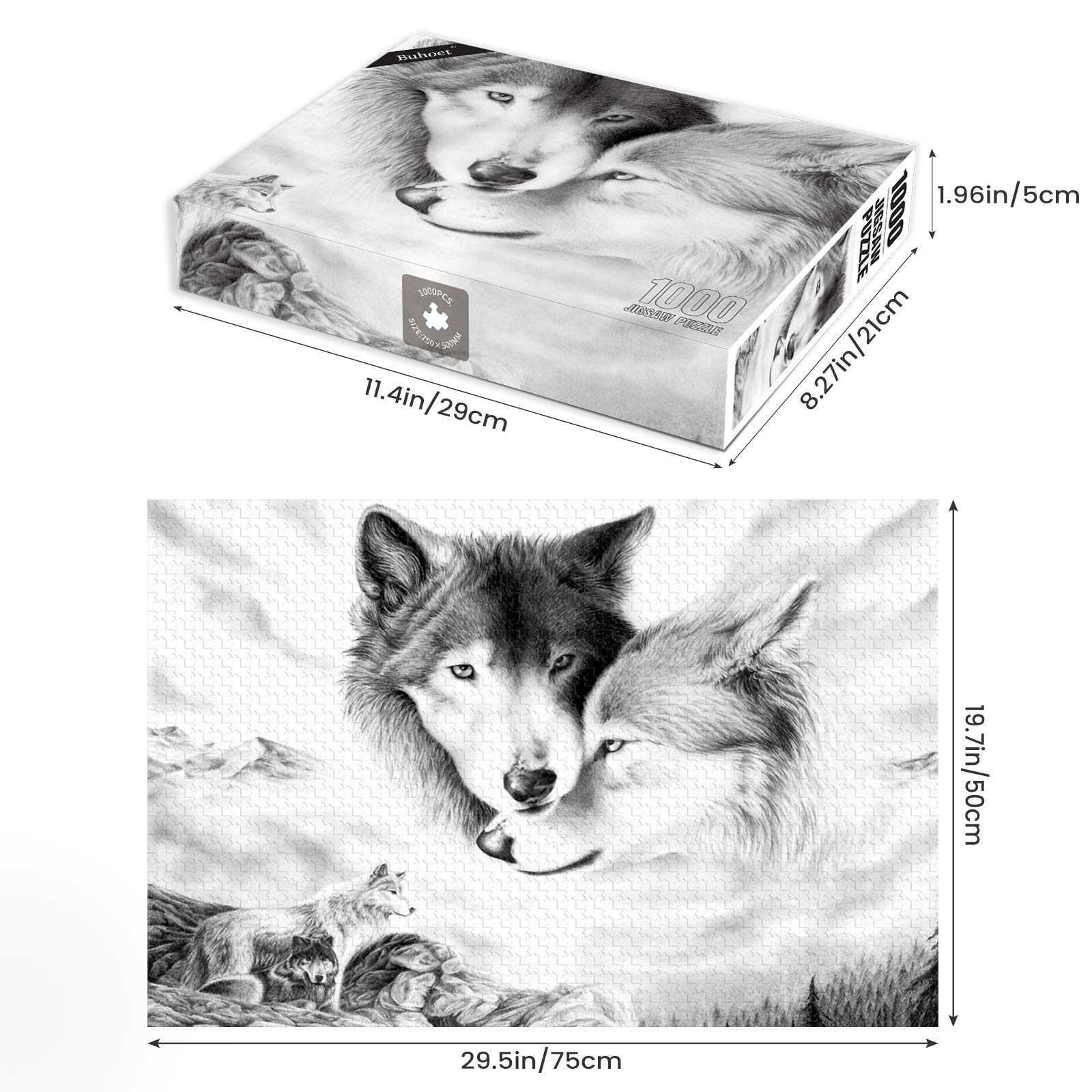 1000 Teile Holz Puzzle – Abstraktes Violinen-Motiv, 75x50 Cm, Aus Naturholz, Mit Aufsteller