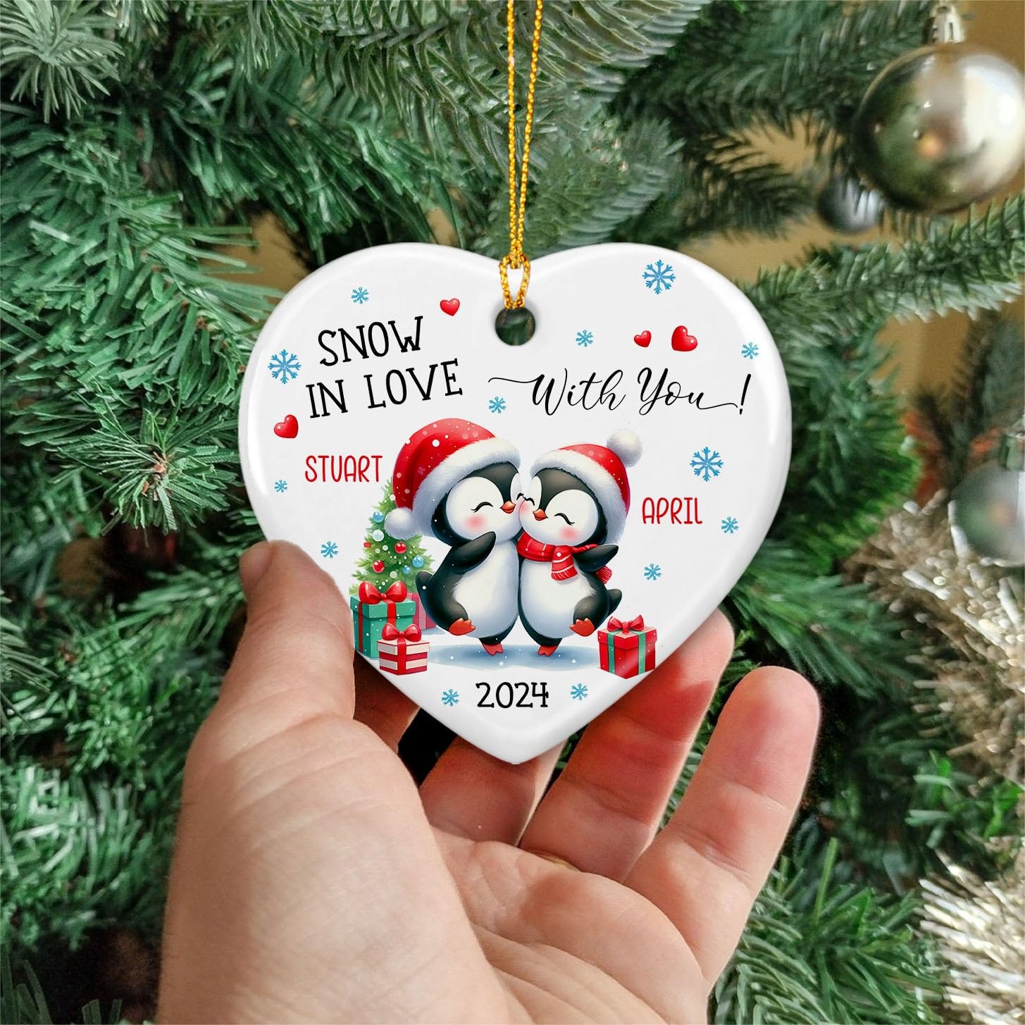 Snowman Couple Ornament Snowman N Love Ornament Frst - Etsy
