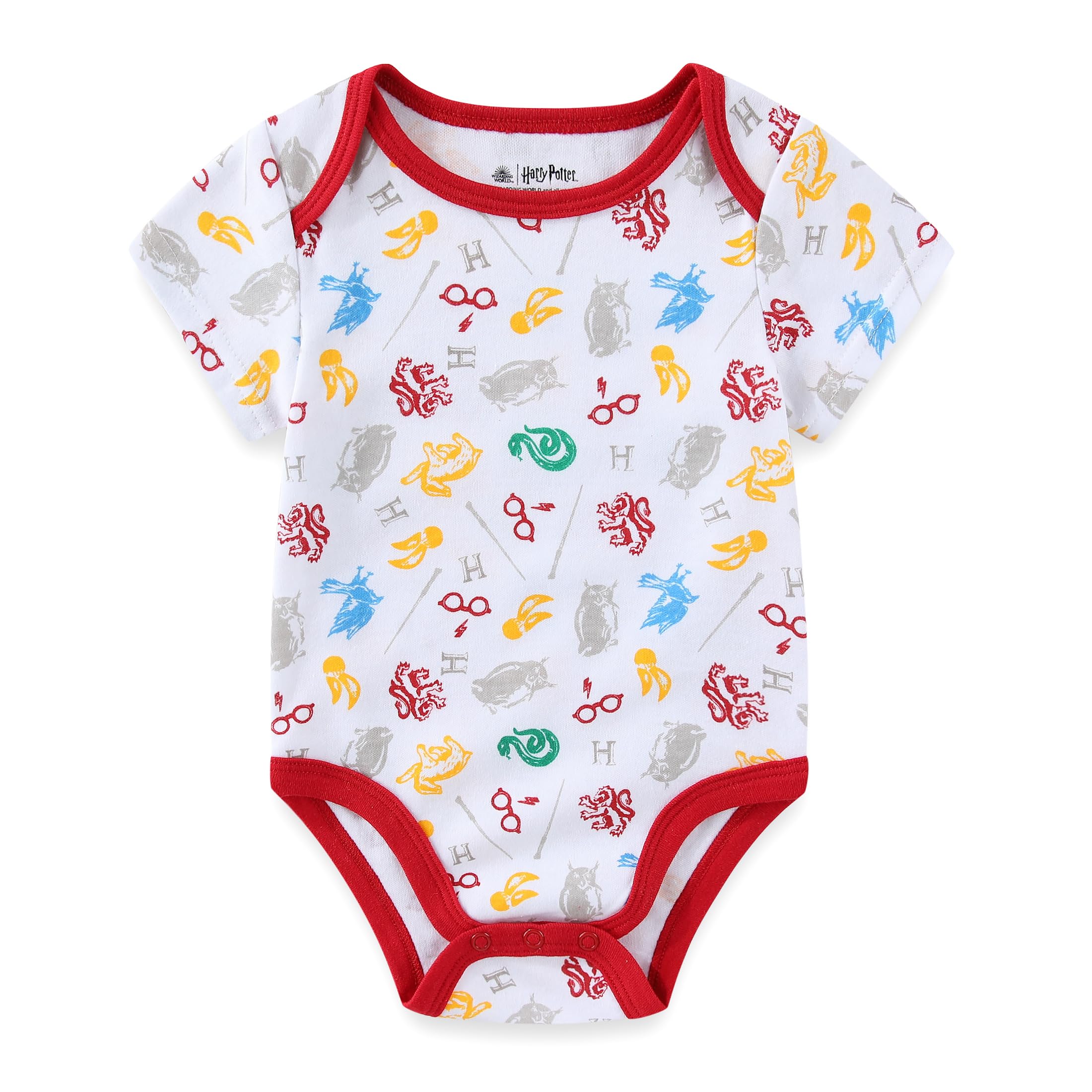 WARNER BROS Harry Potter Baby Boys 5 Pack Bodysuit for Newborn and Infant