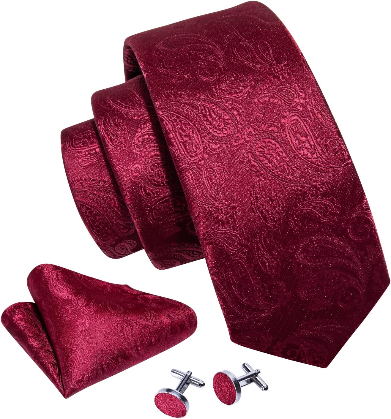 Barry.Wang 2 PACK Ties for Father and Son Fashion Children Tie Men Necktie Jacquard Handkerchief - Image 4