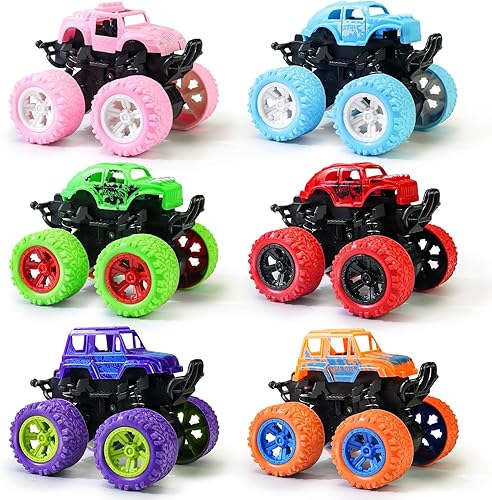 Camión monstruo de juguete para niños y niñas de 3, 4, 5, 6, 7, 8 años de edad, camión monstruo accionado por fricción para fiestas de juguete