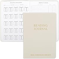 ZICOTO Linen Reading Journal for Book Lovers: Premium Tracker with Logs, Reviews & Wishlists - Ideal Gift for Readers