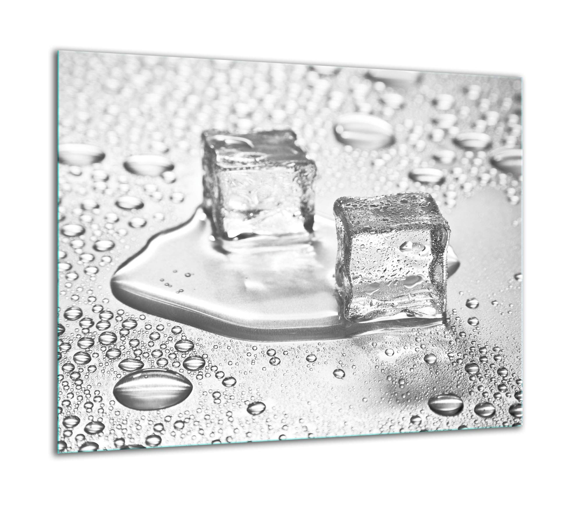 TMK - Placa protectora de vitrocerámica 60 x 52 cm 1 pieza cocina eléctrica universal para inducción protección contra salpicaduras tabla de cortar de vidrio templado como decoración Blanco