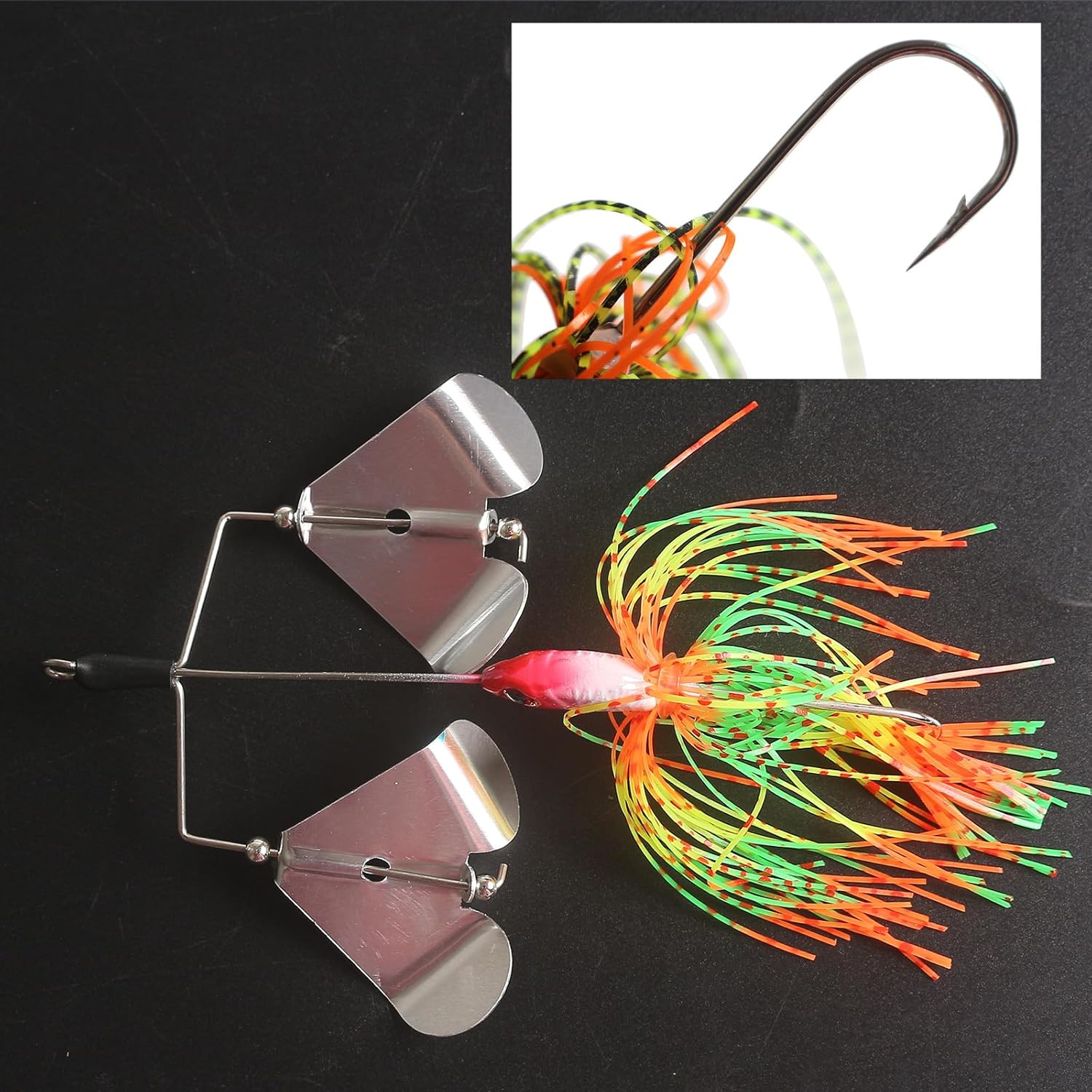 5pc Spinner Baits Hard Fishing Lure Noisy Buzz Rotating Blade Bubble Vibration Propeller Trolling Wobblers (0.74Oz)