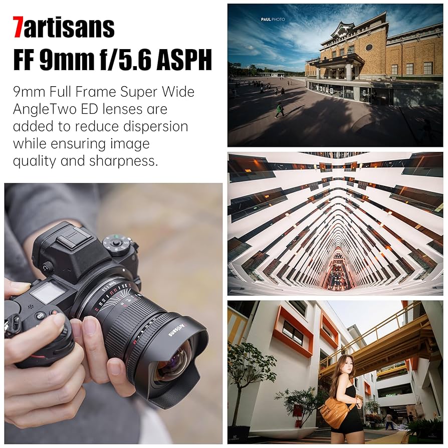 Amazon.com : 7artisans 9mm F5.6 Full Frame 132° Wide-Angle