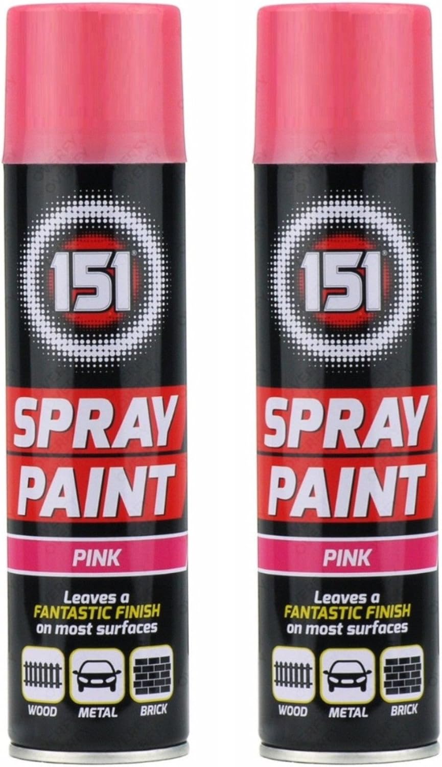 (Pack of 2) PINK Gloss Spray Paint 250ml By PAJEE ™ Amazon.co.uk