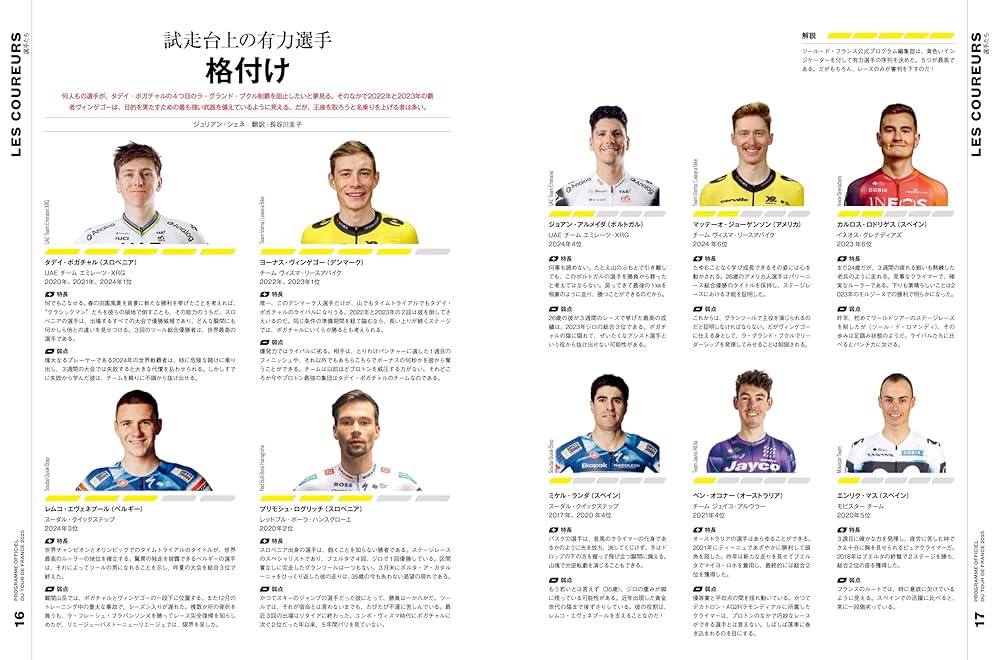 Amazon.co.jp: ツール・ド・フランス2025公式プログラム（ヤエス