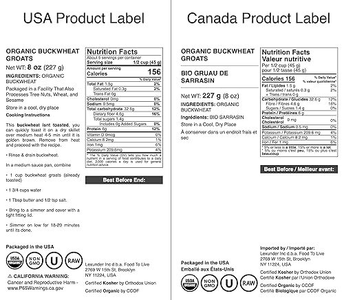 Vista 29 de Trigo sarraceno Food to Live orgánico