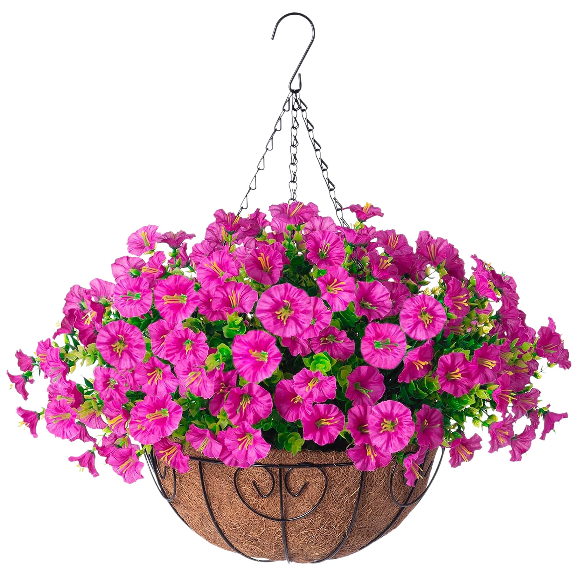 Amazon.com: Ivydale Artificial Silk Hanging Plants Flowers Basket