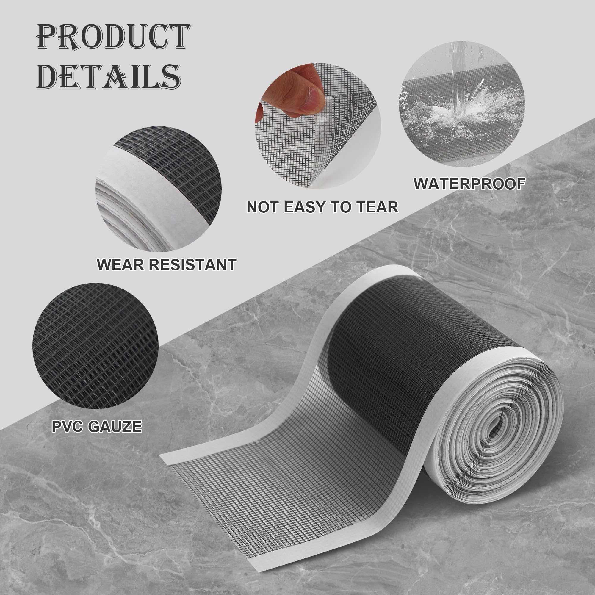 10cm x10m Raccogli Capelli Doccia, Adesivi a Rete, Retina per Scarico Doccia Capelli con Spatola di Plastica, Filtro Doccia Capelli, Filtro Capelli Doccia per Bagno Vasca Cucina Doccia