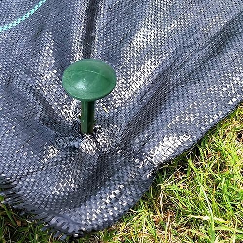 Miniatura 7 de Paquete de 50100150 estacas de plástico para césped de jardín de 6 pulgadas, anclajes de paisaje, clavos inoxidables para bordes de césped, tela de