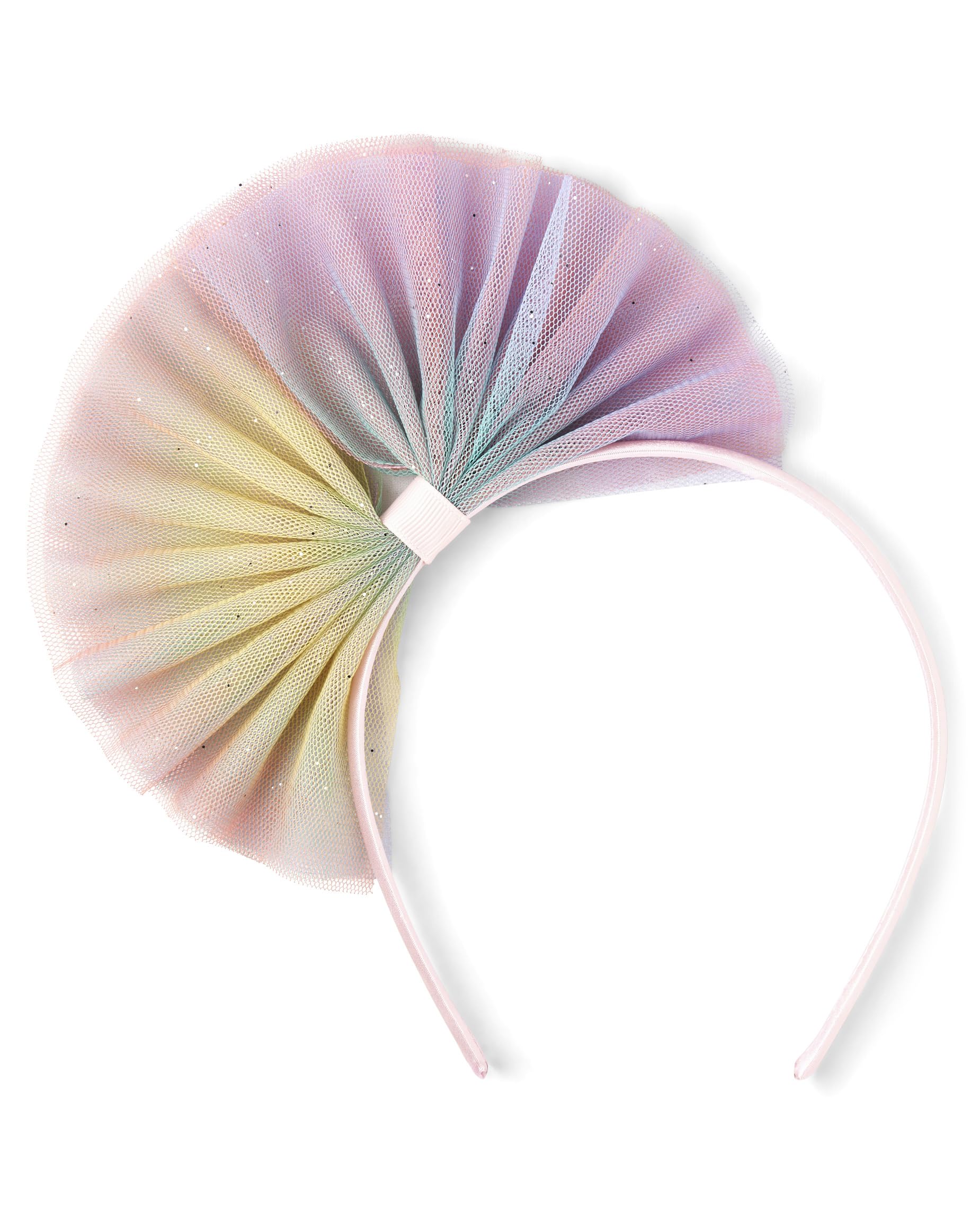 The Children's Place Girls' Fashion Hair Accessories, Rainbow Bow Headband, NO_Size