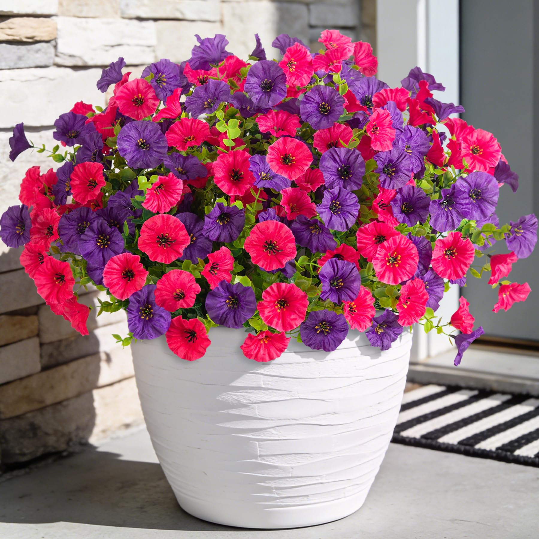 ADXORA 12 Bundles Morning Glory Artificial Flowers