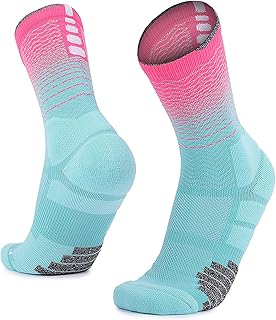 Henniu Meias de basquete masculinas femininas respiráveis meias de futebol meias esportivas acolchoadas meias atléticas