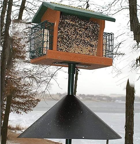 Miniatura 3 de Deflector envolvente de ardilla para poste de comedero de pájaros, protector único de 16 pulgadas, protege los comederos colgantes para pájaros