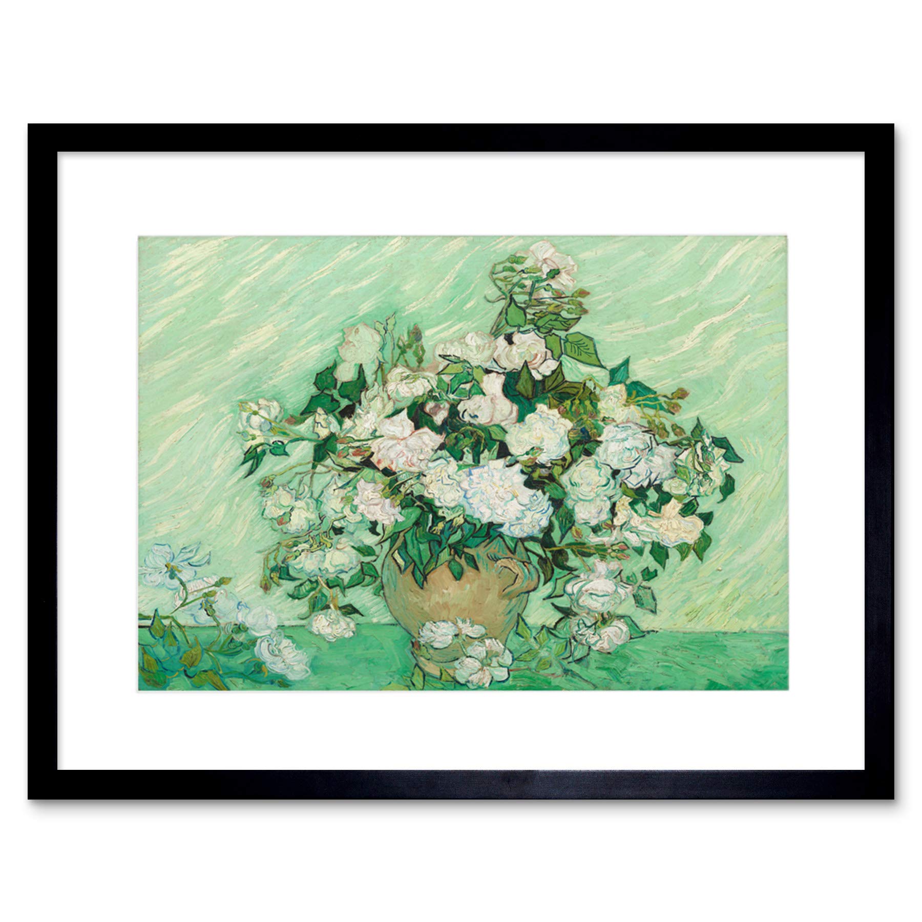 Wee Blue Coo Van Gogh Dutch Roses Art Framed Wall Art Print