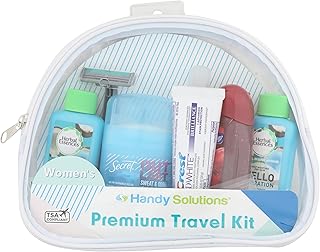 Premium Women’s 7Piece Travel Size Kit, clear, 1 Count