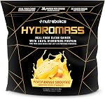 Hydromass Real Food Clean Gainer, Organic Carb Sources & Hydrolyzed Whey Protein Isolate, Vanilla Milkshake, 7.5lbs