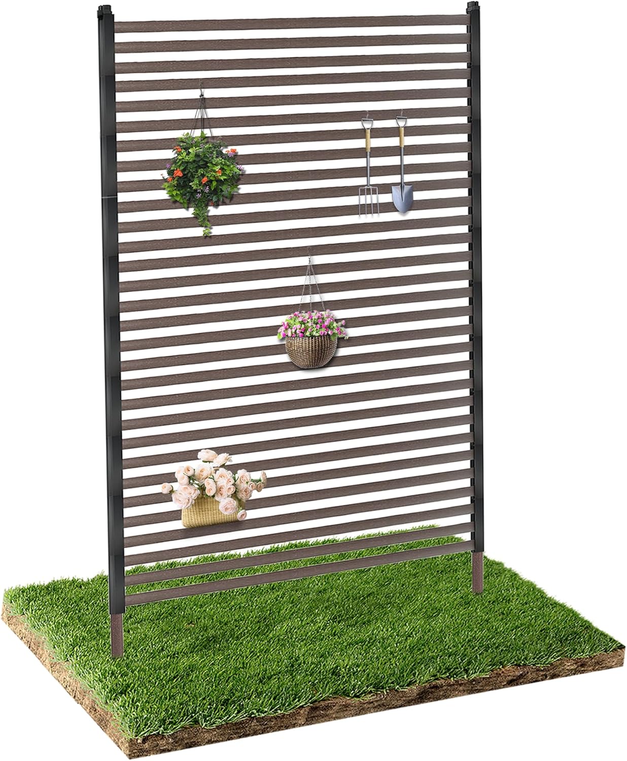 Outdoor Privacy Screens, 3FT X 5FT Decorative Privacy Fence Panels for Patio, Backyard and Garden(Brown)