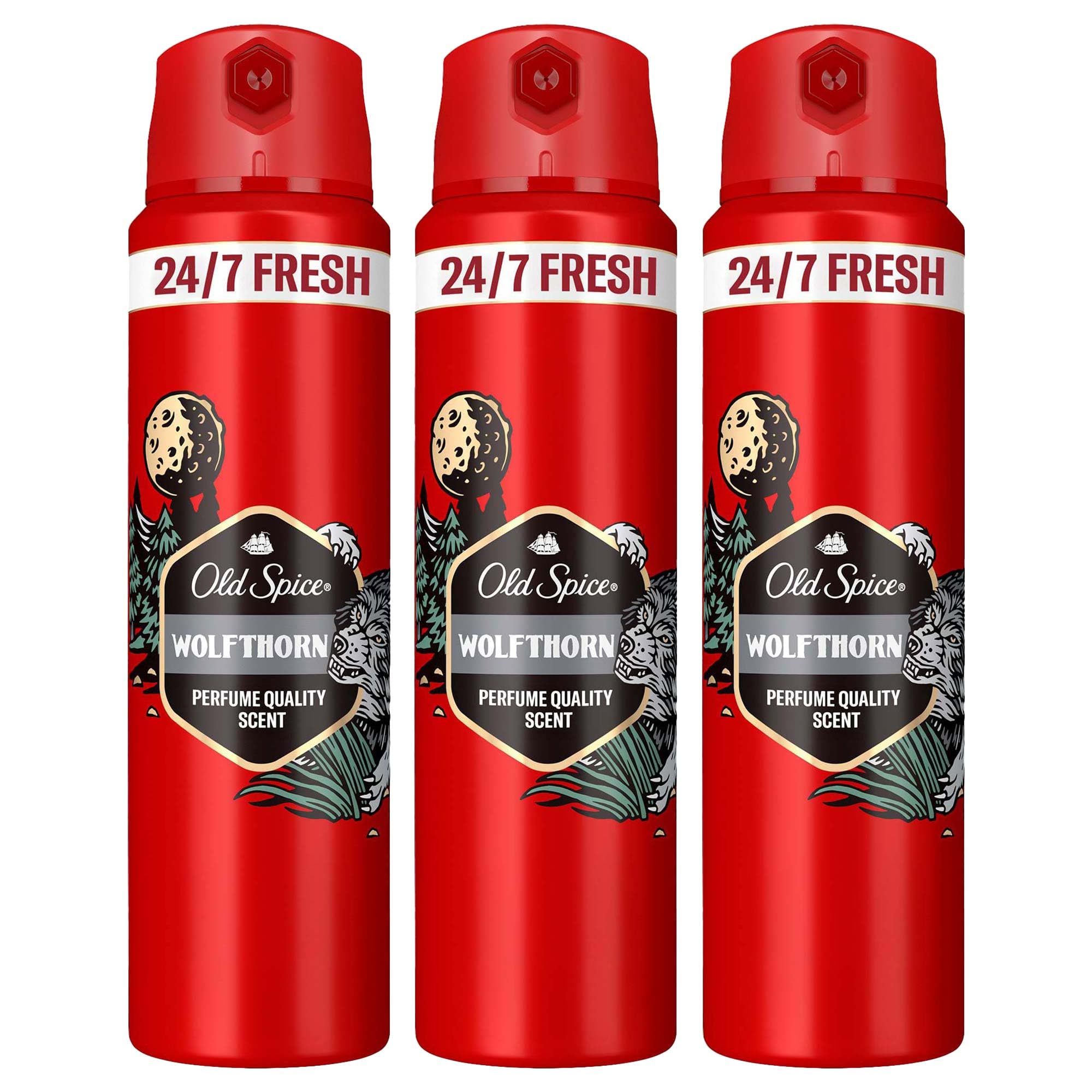 Old Spice Wolfthorn Erkek Sprey Vücut Deodorantı 150 ml 3lü paket